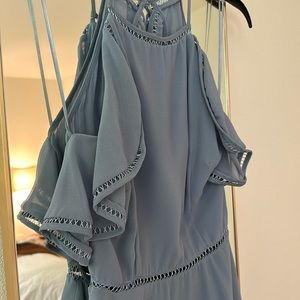 Keepsake blue backless dress